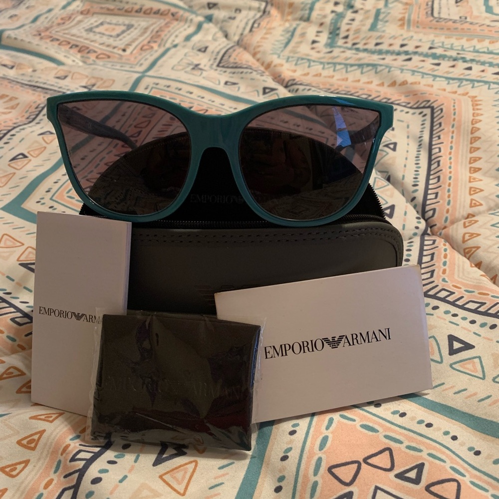 Teal Armani sunglasses